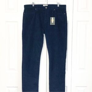 NWT Copper & Oak 36x32 Dark Blue Corduroy Straight Leg Pants